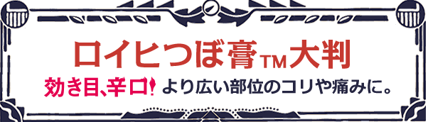 ロイヒつぼ膏™大判 より広い部位のコリや痛みに。